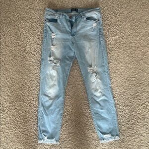 Abercrombie & Fitch Distressed Harper Low Rise Ankle